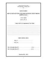 rèn luyện kĩ năng giải một số dạng toán trong không gian