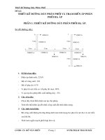 Thiết kế đường dây phân phối trung áp  trạm biến áp phân phối hạ áp  cung cấp điện công trình nhà