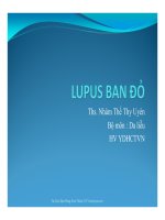 Bài giảng Lupus ban đỏ  Thạc sĩ Nhâm Thế Thy Uyên