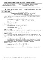 Tổng hợp đề thi vào lớp 10 năm học 2014-2015