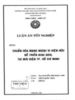 Chuẩn hoá mạng ngoại vi hiển hữu để triển khai ADSL tại bưu điện thành phố Hồ Chí Minh