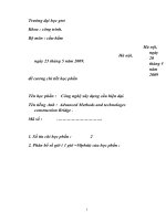 tuyển đề cương cầu các loại trường giao thông vận tải