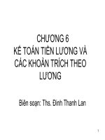 slide bài giảng kế toán lương và các khoản trích theo lương
