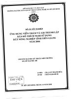 Ứng dụng viễn thám và gis thành lập bản đồ thích nghi sử dụng đất nông nghiệp tỉnh an gian