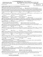 đề thi thử đại học đợt 3 năm học 2013 - 2014 môn vật lý  chuyên