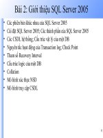 Bài 2 giới thiệu MS SQL server 2005