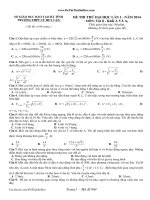 đề thi thử đại học lần 1 năm 2013 - 2014 cù huy cận