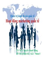 Thuyết trình hoạt động marketing quốc tế