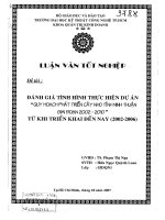 Đánh giá tình hình thực hiện dự án quy hoạch phát triển cây nho Ninh Thuận giai đoạn 2002 2010 từ khi triển khai đến nay (2002 2006)