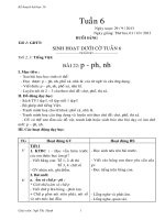 Giáo án lớp 1 tuần 6 