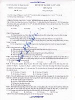 đề thi thử đại học đợt 7 năm học 2013 - 2014 môn vật lý chuyên