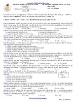 đề thi thử đại học, lần ii năm 2014 vật lí - chuyên hà tĩnh