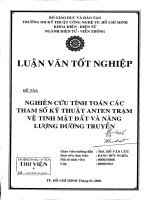Nghiên cứu tính toán các tham số kỹ thuật anten trạm vệ tinh mặt đất và năng lượng đường truyền