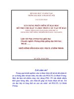 Xây dựng phần mềm tế bào học hỗ trợ cho dạy và học phần cấu tạo tế bào (Chương trình sách giáo khoa Sinh học 10 trung học phổ thông thí điểm phân ban  Ban khoa học tự nhiên).