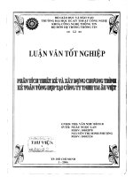 PHÂN TÍCH THIẾT KẾ VÀ XÂY DỰNG CHƯƠNG TRÌNH KẾ TOÁN TỔNG HỢP TẠI CÔNG TY TNHH TM ÂU VIỆT