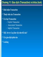 Bài 11 làm việc với chỉ mục lock