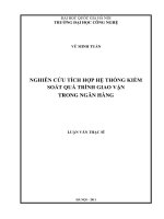 Nghiên Cứu Tích Hợp Hệ Thống Kiểm Soát Quá Trình Giao Vận Trong Ngân Hàng