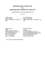 Kinh doanh tại Hoa kỳ và kinh doanh với đối tác Hoa kỳ