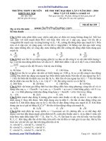 đề thi thử đại học lần i năm 2013 - 2014