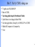 Bài 5 xử lý Cơ Sở Dữ Liệu nâng cao
