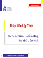 slide bài giảng giải thuật mã giả lưu đồ mã giả