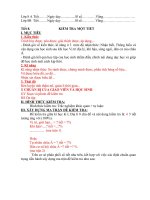 Ma trận kiểm tra địa lí 8 kì 2