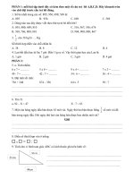 Đề thu giữa học kì 1 Toán tiếng việt