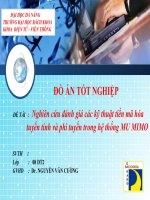 nghiên cứu đánh giá các kỹ thuật tiền mã hóa tuyến tính và phi tuyến trong hệ thống mu mimo