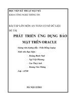 phát triển ứng dụng bảo mật trên oracle