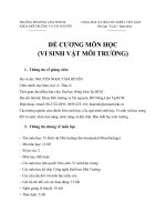 đề cương vi sinh vật môi trường