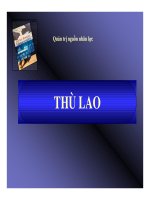 Quản trị nguồn nhân lực và  thù lao