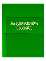 xây móng nông dưới nước