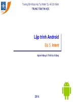 Bài 5   Intent -Giao tiếp hệ thông- truyền dữ liệu