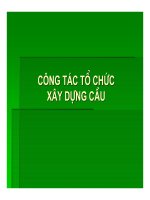 công tác tổ chức xây dựng cầu