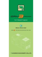 HƯỚNG DẪN SỬ DỤNG MÁY NÉN KHÍ GH3 20~100A