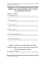 nghiên cứu áp dụng hình thức quản lý môi trừơng dựa vào cộng đồng dân cư ở bán đảo bình quới thanh đa