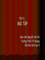 Bài giảng điện tử môn sinh học: Bài tập ADN ppt