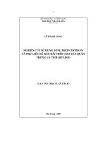 đề tài nghiên cứu sử dụng dung dịch chitosan và phụ liệu để kéo dài thời gian bảo quản trứng gà tươi