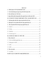 BÀI TẬP NHÓM MÔN PHÁT TRIỂN BỀN VỮNG : CÁC CHỈ TIÊU PHÁT TRIỂN BỀN VỮNG NGÀNH THỦY SẢN