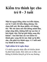 Kiểm tra thính lực cho trẻ 0 - 3 tuổi pptx