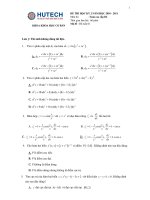 ĐỀ THI HỌC KỲ 2 NĂM HỌC 2010 - 2011 Môn: Toán cao cấp B2 pot