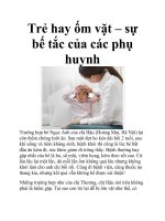 Trẻ hay ốm vặt – sự bế tắc của các phụ huynh pdf