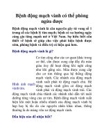 Bệnh động mạch vành có thể phòng ngừa được ppt