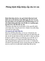 Phòng bệnh thấp khớp cấp cho trẻ em ppt