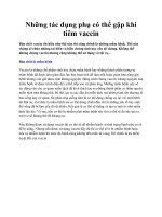 Những tác dụng phụ có thể gặp khi tiêm vaccin doc