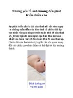 Những yếu tố ảnh hưởng đến phát triển chiều cao docx