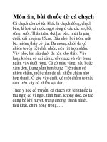 Món ăn, bài thuốc từ cá chạch docx