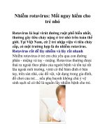 Nhiễm rotavirus: Mối nguy hiểm cho trẻ nhỏ ppt