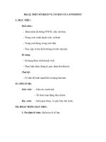 Bài 22: MỘT SỐ DỊCH VỤ CƠ BẢN CỦA INTERNET pdf