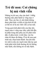 Trẻ đẻ non: Coi chừng bị mù vĩnh viễn docx